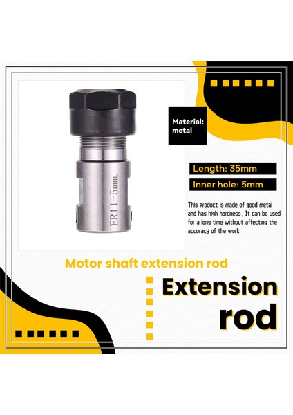 Tutucu Düz Şaft Chuck Aracı 35MM Cnc Metal Işleme Uzatma Frezeleme C16-ER11-35L 5mm Somun Değiştirme (Yurt Dışından) indirimleri