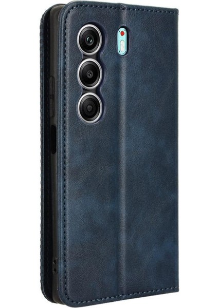 Tecno Camon 40 4g Premium Pu Deri Kılıf Tpu Tampon Kart Tutucu Ayaklı Gizli Manyetik Adsorpsiyonlu Darbeye Dayanıklı Flip Cüzdan Kılıf (Yurt Dışından) modelleri