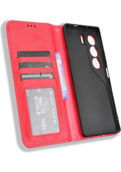 Tecno Camon 40 4g Premium Pu Deri Kılıf Tpu Tampon Kart Tutucu Ayaklı Gizli Manyetik Adsorpsiyonlu Darbeye Dayanıklı Flip Cüzdan Kılıf (Yurt Dışından) modelleri