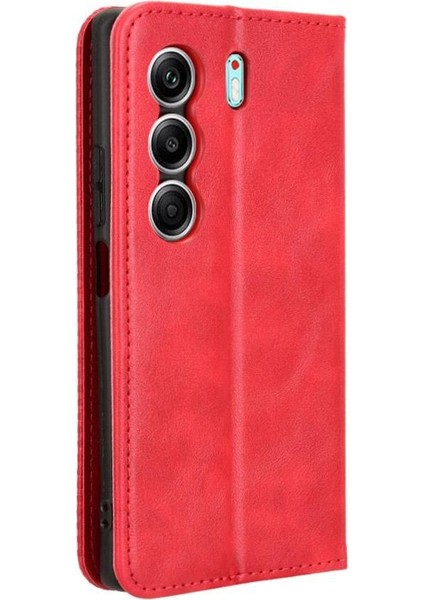 Tecno Camon 40 4g Premium Pu Deri Kılıf Tpu Tampon Kart Tutucu Ayaklı Gizli Manyetik Adsorpsiyonlu Darbeye Dayanıklı Flip Cüzdan Kılıf (Yurt Dışından) fırsatları