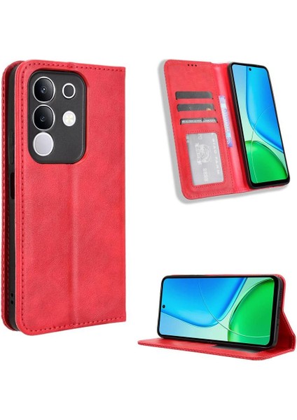 Vivo Y29 4g Premium Pu Deri Kılıf Tpu Tampon Kart Tutucu Ayaklı Gizli Manyetik Adsorpsiyonlu Darbeye Dayanıklı Flip Cüzdan Kılıf (Yurt Dışından) modelleri