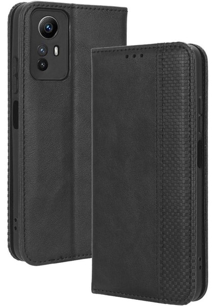 Xiaomi Redmi Note 12S 4g Premium Pu Deri Kılıf Tpu Tampon Kart Tutucu Ayaklı Gizli Manyetik Adsorpsiyonlu Darbeye Dayanıklı Flip Cüzdan Kılıf (Yurt Dışından)