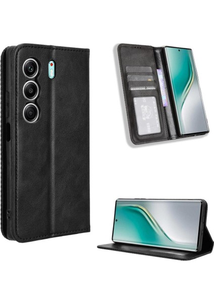 Tecno Camon 40 Pro 4g Premium Pu Deri Kılıf Tpu Tampon Kart Tutucu Ayaklı Gizli Manyetik Adsorpsiyonlu Darbeye Dayanıklı Flip Cüzdan Kılıf (Yurt Dışından) modelleri