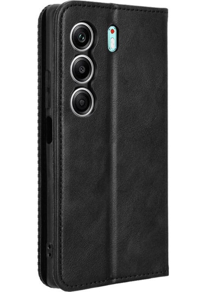 Tecno Camon 40 Pro 4g Premium Pu Deri Kılıf Tpu Tampon Kart Tutucu Ayaklı Gizli Manyetik Adsorpsiyonlu Darbeye Dayanıklı Flip Cüzdan Kılıf (Yurt Dışından) indirimleri