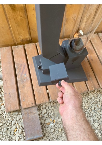 Füze Pelet Soba Yakıt ve Zaman Ayarlı Tekerli Uzun Camlı