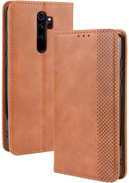 Xiaomi Redmi Note 8 Pro Premium Pu Deri Kılıf Tpu Tampon Kart Tutucu Ayaklı Gizli Manyetik Adsorpsiyonlu Darbeye Dayanıklı Flip Cüzdan Kılıf (Yurt Dışından)