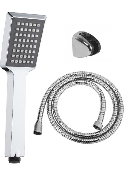 Şık Siyah Duş Seti: Başlık, Hortum ve Mafsal ile Konforlu Duş Deneyimi