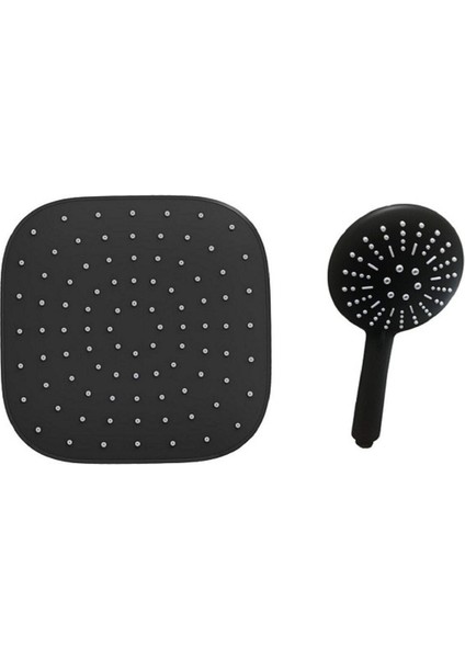 Şık Siyah Serisi Ankastre Duş ve Başlığı, Zarif ve Modern Tasarım