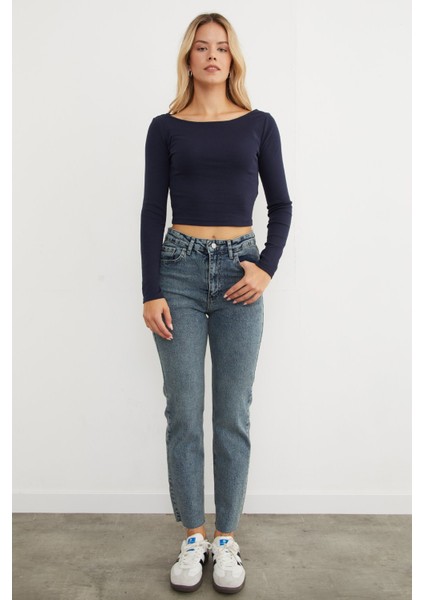 Basic Kayık Yaka Modal Bluz modelleri