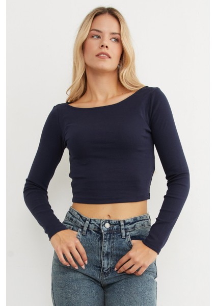 Basic Kayık Yaka Modal Bluz fırsatları