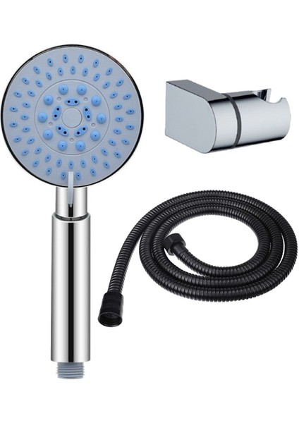 5 Fonksiyonlu Siyah Duş Başlığı ve Hortumlu Set