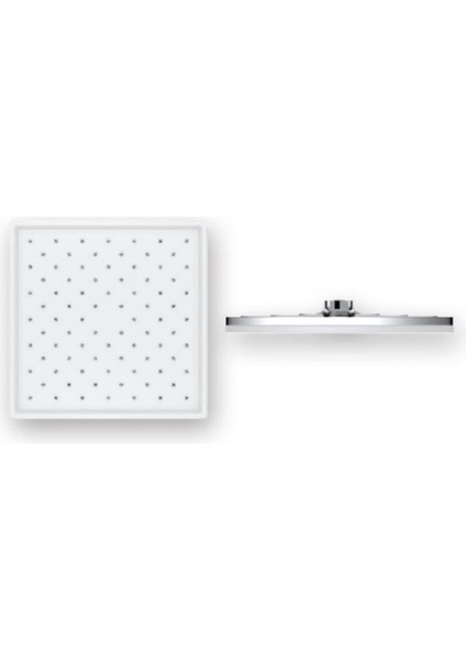 Kare Krom Tepe Duş Başlığı, Şık ve Modern Tasarım, Rahat Kullanım Sağlar.