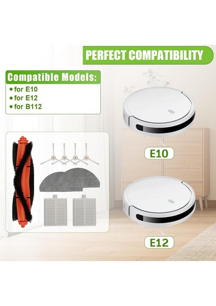 Xiaomi Robot Vakum E10 E12 B112 Vakum Aksesuarları Ana Yan Fırça Hepa Filtre Mop Bezi Birincil Filtreler (Yurt Dışından) modelleri