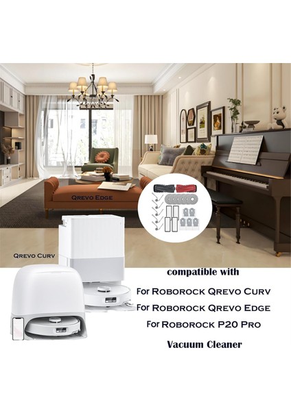 Roborock Qrevo Curv Qrevo Edge Robot P20 Pro Vakum Süpürge Ana Yan Fırça Hepa Filtre Aksesuarları (Yurt Dışından) modelleri