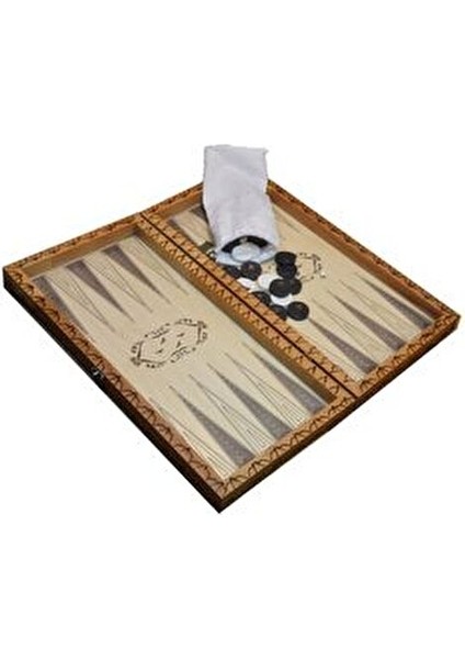 Simya Galata Kulesi El Yakması Tavla Oyun Takımı 25x50x7 cm Nostaljik Eskitme Detaylarıyla indirimleri