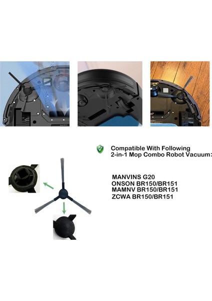 Mamnv/zcwa BR150/BR151 Için Yedek Parçalar, Manvins G20 Için Onson/gttvo/eıcobot BR150/BR15 Robot Vakum Aksesuarları (Yurt Dışından) fırsatları