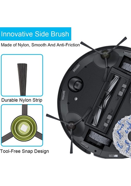 Ecovacs Için Deebot X1 Turbo X1 Omni T10 Plus T10 Omni/turbo Robot Vakum Süpürge Ana Yan Fırça Hepa Filtreleri (Yurt Dışından) indirimleri