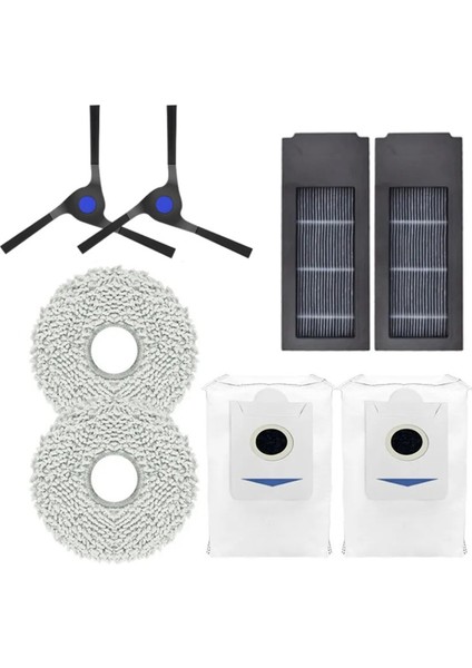 Ecovacs Debot X2 / X2 Pro / X2 Omni Robot Vakum Süpürge Ana Yan Fırça Hepa Filtre Mop Kumaşları Toz Torbası Yedek Parçalar (Yurt Dışından)