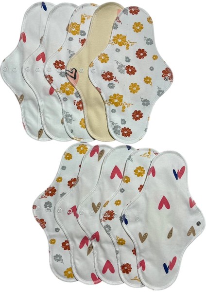 Yıkanabilir Doğal Kadın Pedi 10'lu Gece Fırsat Set