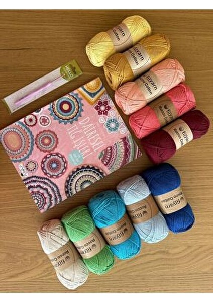 Bibu Kitaplı Tığ Işi Seti - Crochet Kit - Dairesel Tığ Işleri