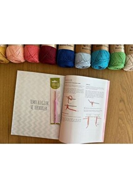 Bibu Kitaplı Tığ Işi Seti - Crochet Kit - Dairesel Tığ Işleri fırsatları