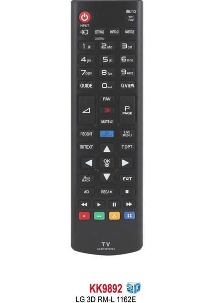 3D Rm-L 1162E LCD Kumanda