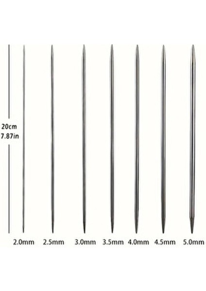 3 Adet Patik Çorap Şiş Seti (2.5-3-3.5no)-Kısa Çift Uçlu 20CM-BAŞLANGIÇ ve Çocukları Şiş Seti modelleri