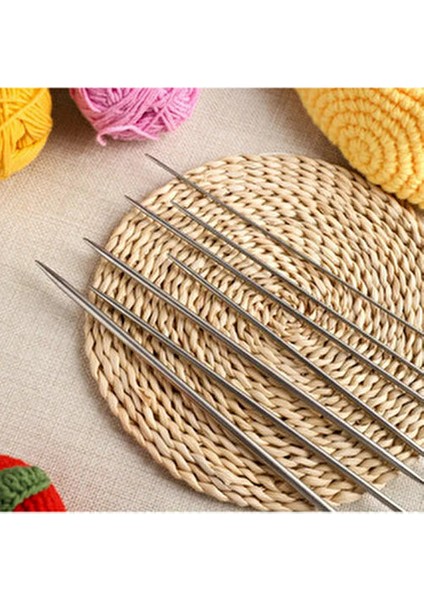 3 Adet Patik Çorap Şiş Seti (2.5-3-3.5no)-Kısa Çift Uçlu 20CM-BAŞLANGIÇ ve Çocukları Şiş Seti