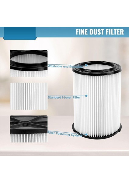 VF4000 Yedek Kartuş Filtresi Düzenlenmiş 72947 Islak Kuru Vac 5 Ila 20 Galon 6-9 Gal Husky, 2 Paket (Yurt Dışından) fiyatları