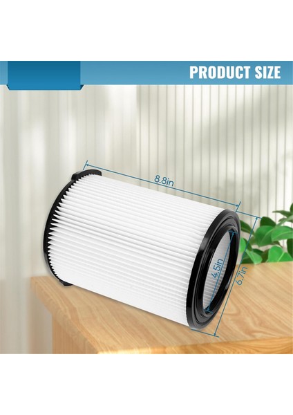 VF4000 Yedek Kartuş Filtresi Düzenlenmiş 72947 Islak Kuru Vac 5 Ila 20 Galon 6-9 Gal Husky, 2 Paket (Yurt Dışından) indirimleri