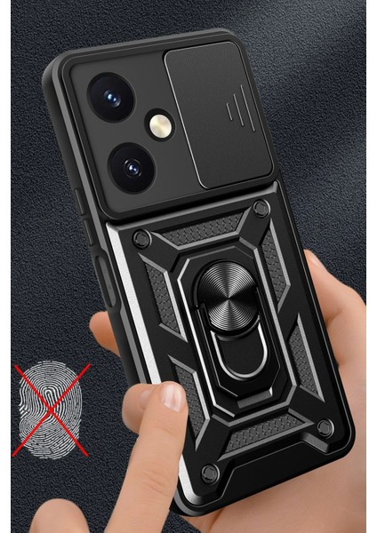 Zengezur Newface Vivo Y27 Kılıf Pars Lens Yüzüklü Silikon - Yeşil fiyatları