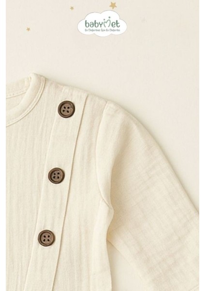 %100 Pamuk Müslin Erkek Bebek Takımı – Alt Üst 2’li Takım Doğal & Nefes Alabilir & Yumuşak modelleri