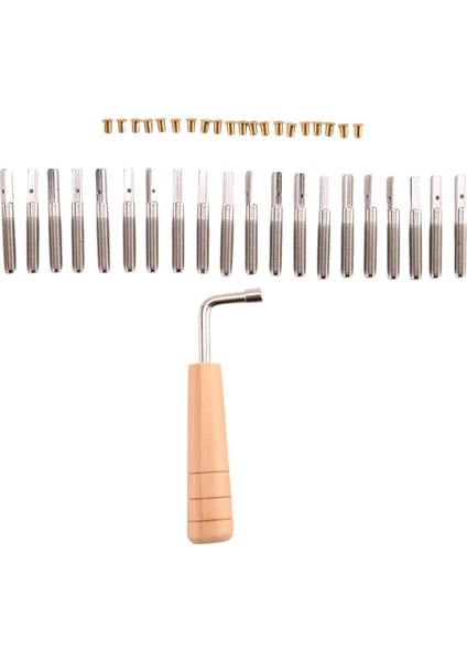 20 Adet Ayar Pim Çivileri ve 20 Adet Perçin, L-Şekil Ayarlama Anahtarı Ile, Lir Harp Için Küçük Arp Müzikal Telli Enstrüman (Yurt Dışından)