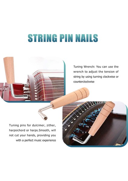 20 Adet Ayar Pim Çivileri ve 20 Adet Perçin, L-Şekil Ayarlama Anahtarı Ile, Lir Harp Için Küçük Arp Müzikal Telli Enstrüman (Yurt Dışından) fiyatları