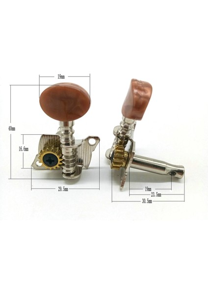 2R2L Metal Ukulele Kilitleme Dize Tuner Tunar Ayarlama Peg Makinesi Başkan, Ukulele Gitar Parçası Için Kahverengi Baş Pegs ile (Yurt Dışından) fiyatları