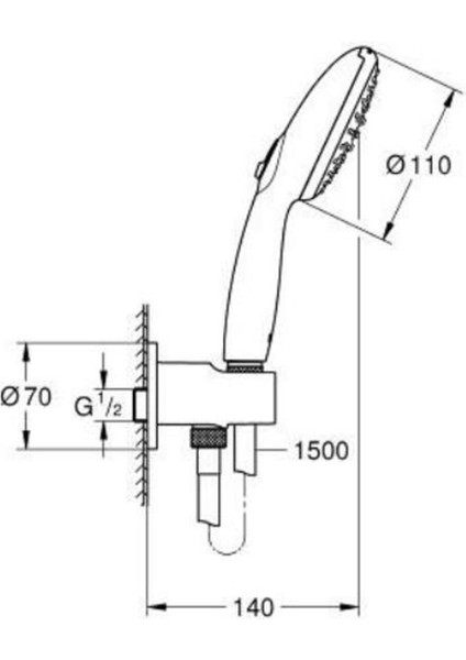 Siyah Tempesta 110 Duvar Tutucu Seti, 2 Sprey (Yağmur, Jet) fiyatları