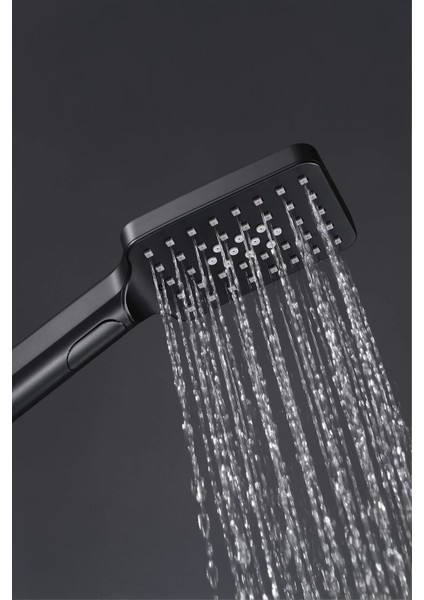 Şık Siyah 2 Fonksiyonlu, Hortumlu, Mafsallı El Duşu Seti indirimleri