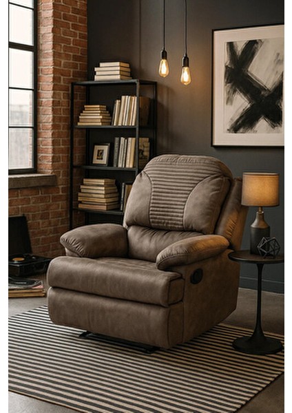 Essen Antrasit Tekli Koltuk Leon Kumaş Klasik Tasarım Fonksiyonel Kullanım