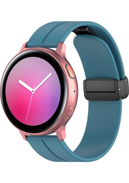 Katlanır Siyah Tokalı Silikon Saat Kayışı 22MM (Yurt Dışından)