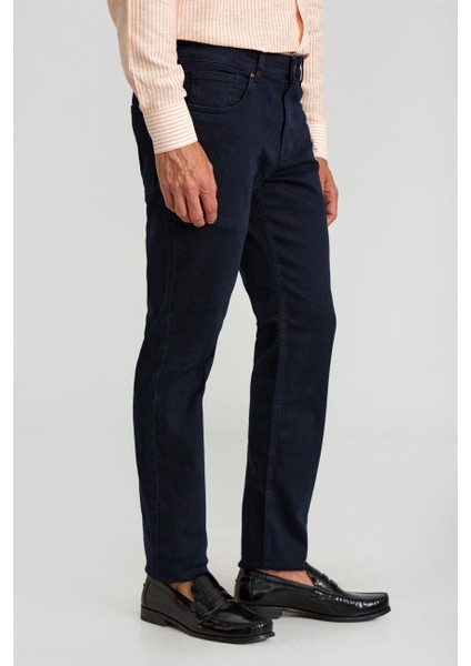 Koyu Lacivert Pamuklu Denim 5 Cepli Erkek Pantolon PNJ24Y24108_D40 indirimleri