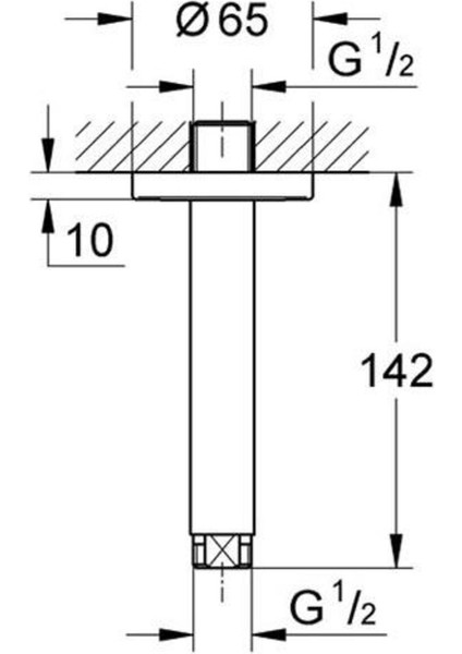 Gümüş Renkli Tavan Iniş Borusu 142 Mm, Yüksek Kalite ve Dayanıklılık fiyatları