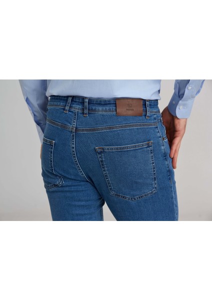 Lacivert Pamuk 5 Cepli Denim Erkek Pantolon PNJ24Y24106_D39 indirimleri