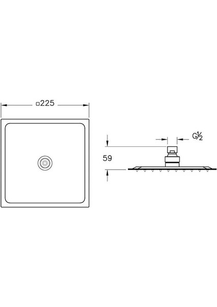 Gri Kare Duş Başlığı, 23 Cm, Şık ve Fonksiyonel Tasarım fiyatları