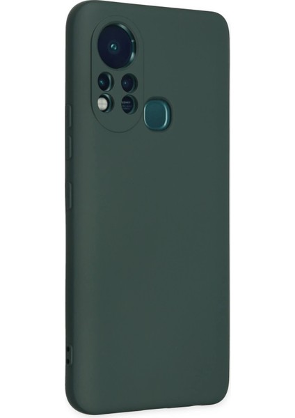 Zengezur Newface Infinix Hot 11S Kılıf Nano Içi Kadife Silikon - Koyu Yeşil