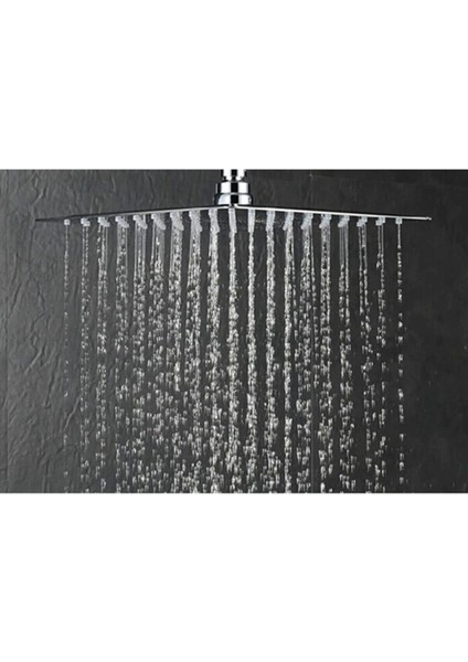 Paslanmaz Çelik Kare Duş Başlığı 20X20, Şık ve Dayanıklı Tasarım