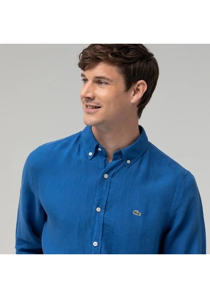 Slim Fit Erkek Keten Gömlek modelleri