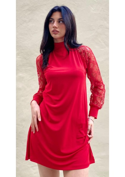 Kadın Uzun Kollu Damla Detaylı Sandy Mini Elbise indirimleri