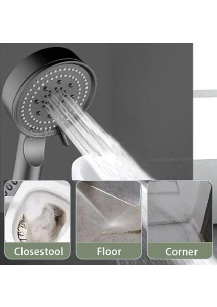 Bej ve Siyah Renkli Çok Fonksiyonlu El Duşu - Pratik ve Şık Tasarım