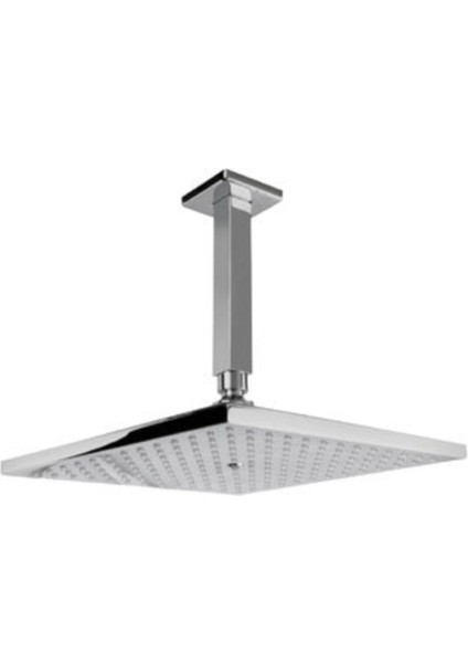 Tavandan Ayarlı Krom Metal Duş Başlığı, Corner Slim, Modern ve Şık Tasarım