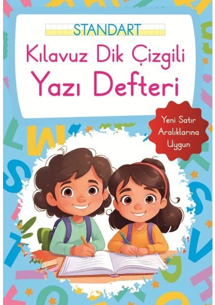Kılavuz Dik Çizgili Yazı Defteri Küçük Boy - Mavi